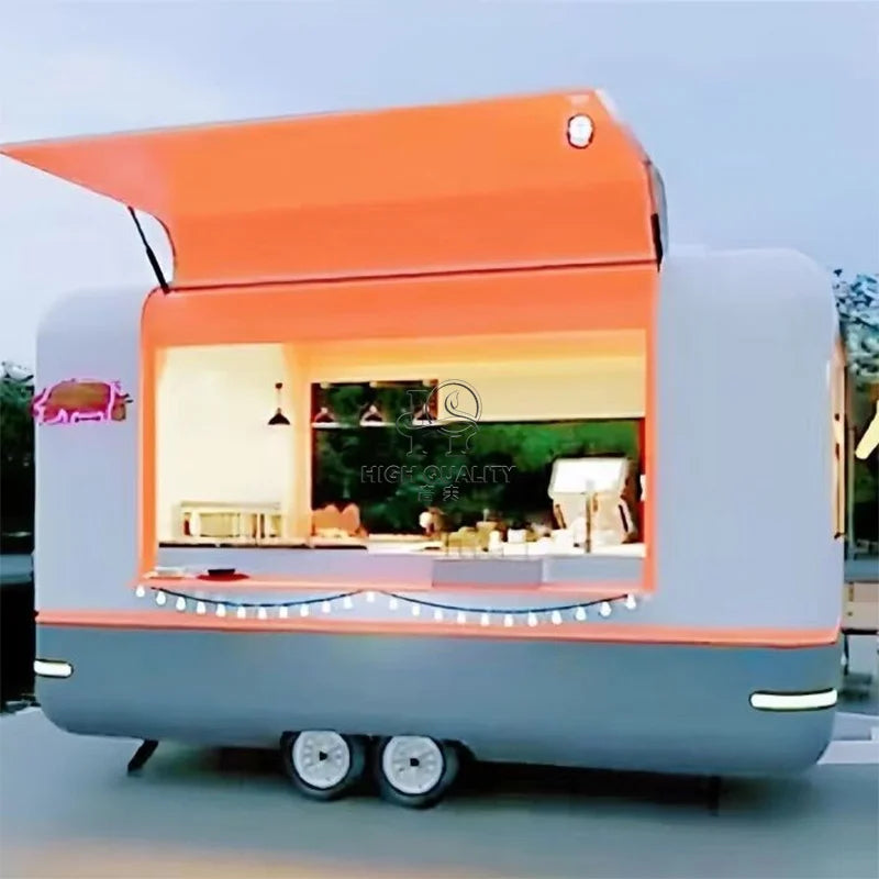 Ice Cream Food Cart Refrigerator Mobile Food Caravan Fast Food Trailer For Sale Usa