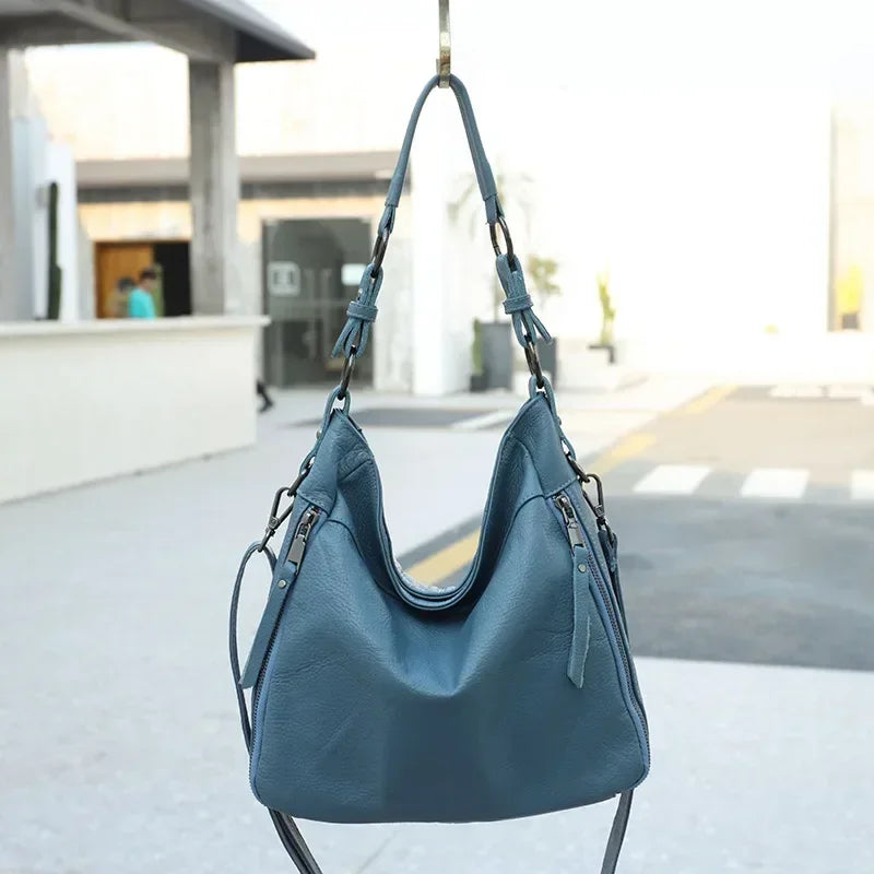 2025 Luxury Women's Handbag - Genuine Cow Leather, Large Capacity & Versatile Shoulder/Crossbody/Tote Commuting Bag