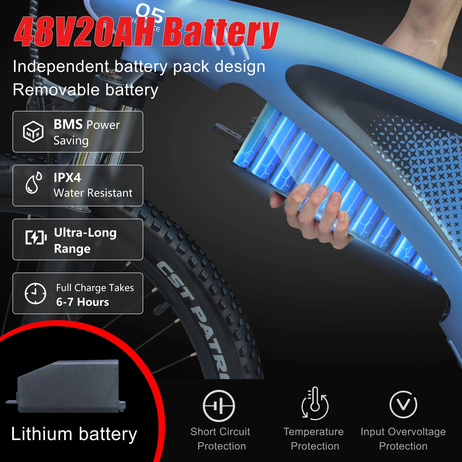 HUANCI Q5 electric bike 2000W electric bikes 27.5 Inch Electric bicycle  48V 20AH  electric e bike Mountain adults ebike fatbike