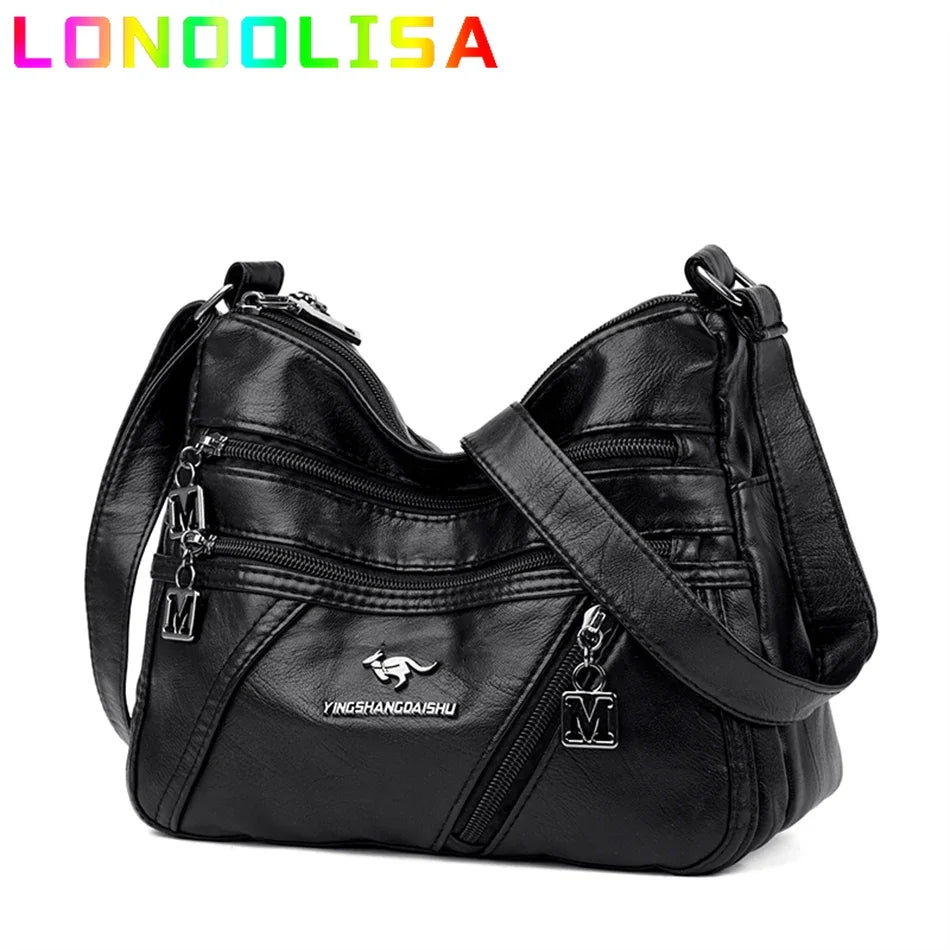 High Quality Soft Leather Luxury Purses and Handbags Women's Bag Designer Multi-pocket Crossbody Shoulder Bag for Women 2024 Sac