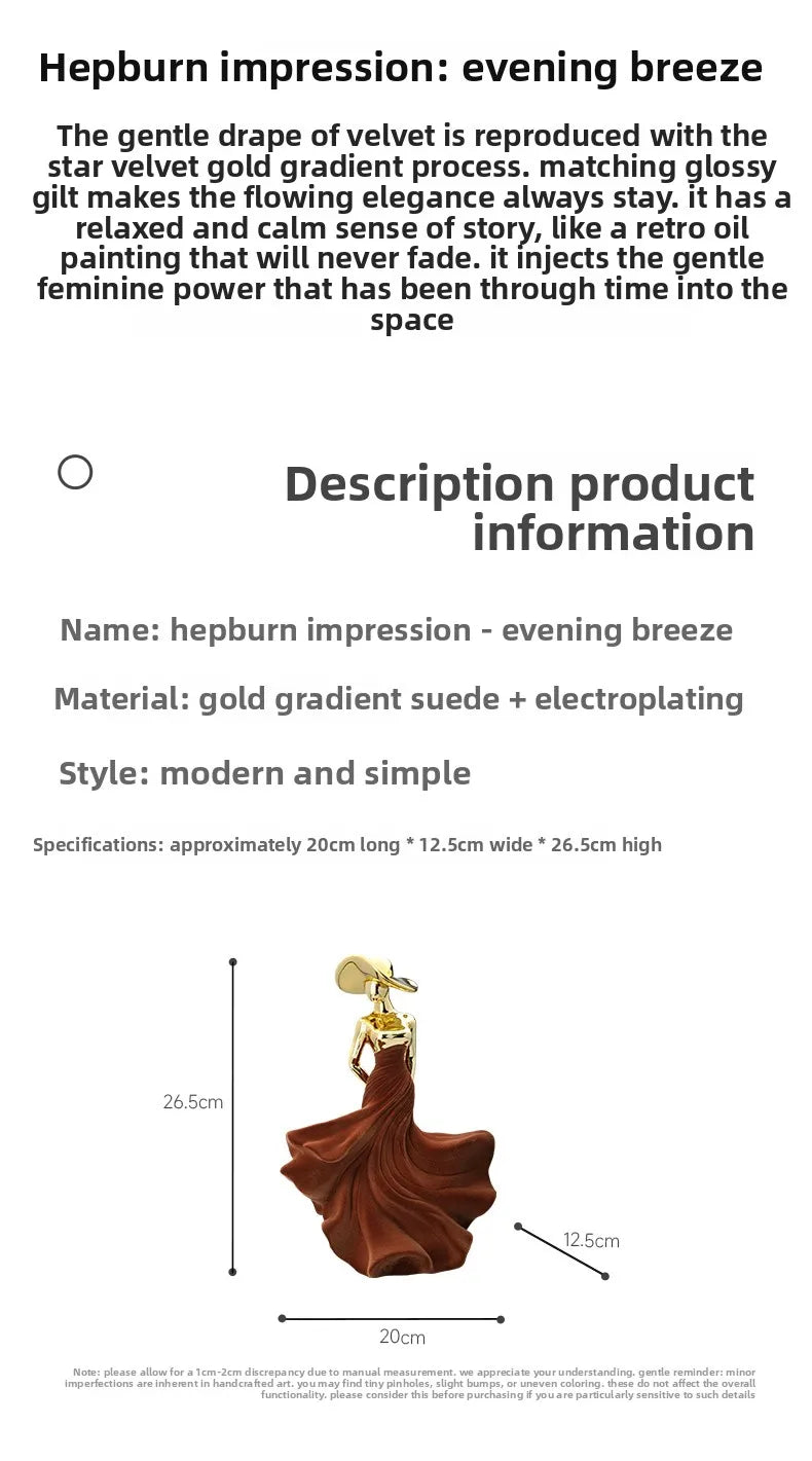 Luxury Home Decor Electroplating Flocked Figure Figurine Desk Decoration High-end LivingRoom TV Wine Cabinet Craft Ornament Gift