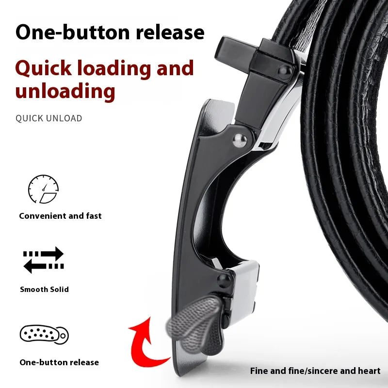 Fashion Designer Belt for Men High Quality Genuine Leather Men Belt Alloy Buckle Automatic Belt Business Belt Men