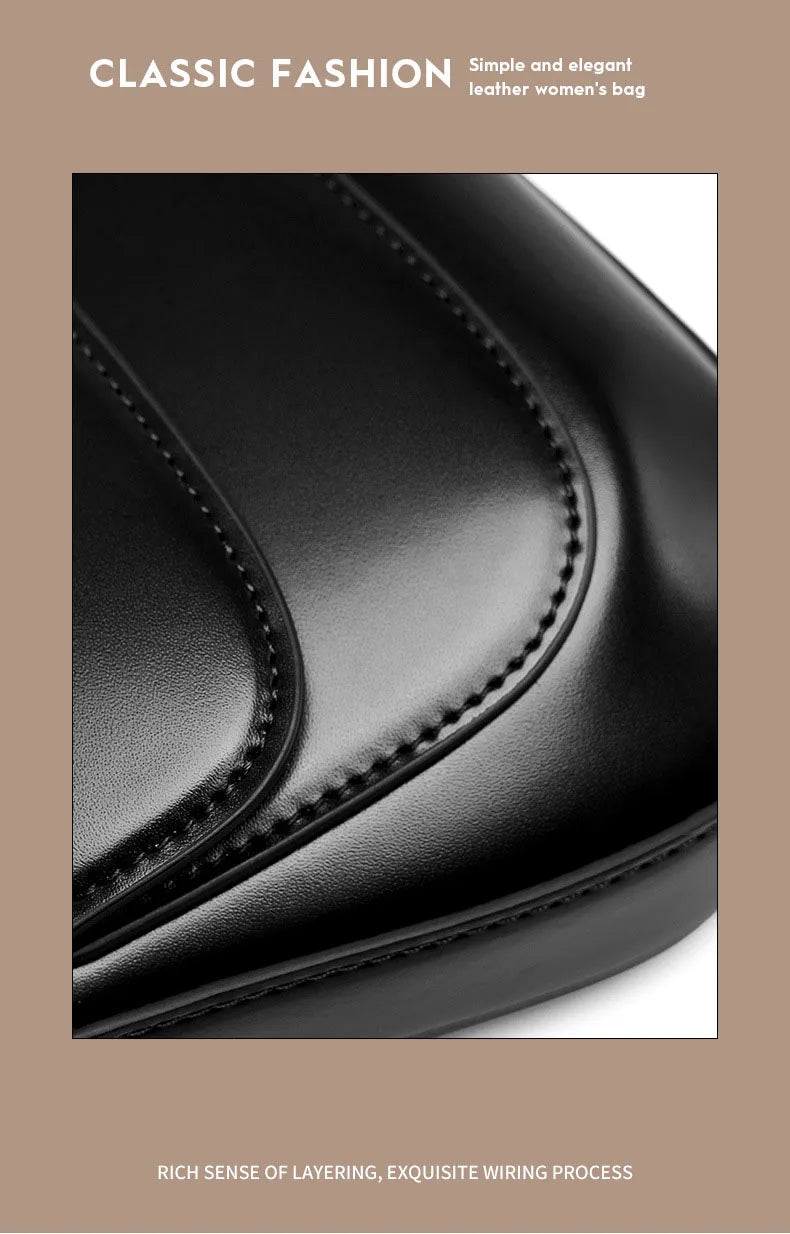 100% Genuine Leather Women Shoulder Bag Korean style Ladies Luxury Cow Leather Crosssbody armpit Bag handbag For Street Shopping