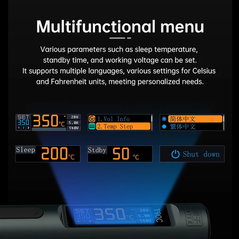 ALIENTEK T90 Smart Soldering Iron PD 140W Adjustable Temperature DC 28V 80-450℃ Welding Solder Station Kit C245 C210 T65 Tools