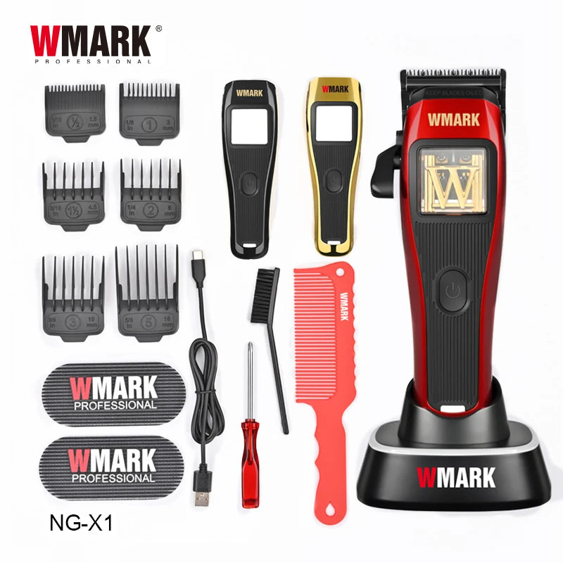 WMARK Trimmer Professional Hair Cutting Machine Cordless Hair Clippers 10000 RPM Barber Clipper Electric Trimmer for Men NG-X1