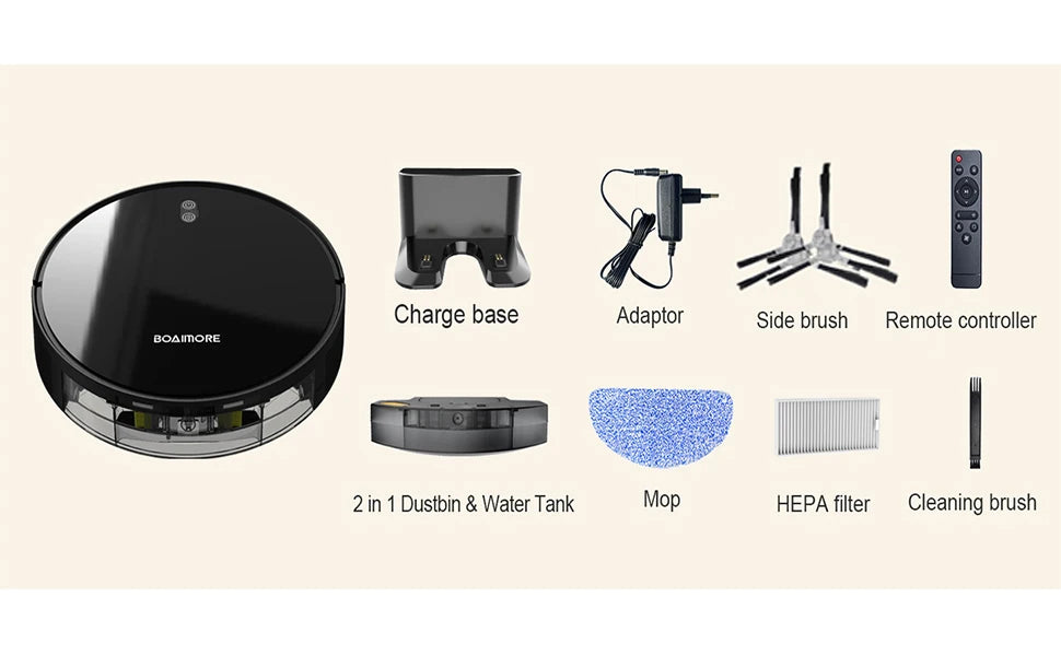 Robot Vacuum Cleaner Combo Mop,6000PA Suction Robotic,WiFi/Voice Control,Auto-Recharge,Pet Hair For Home Vacuum Cleaning Robotic