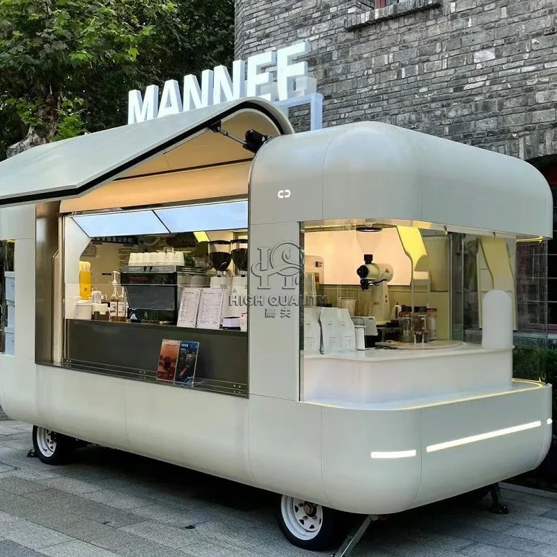 Ice Cream Food Cart Refrigerator Mobile Food Caravan Fast Food Trailer For Sale Usa