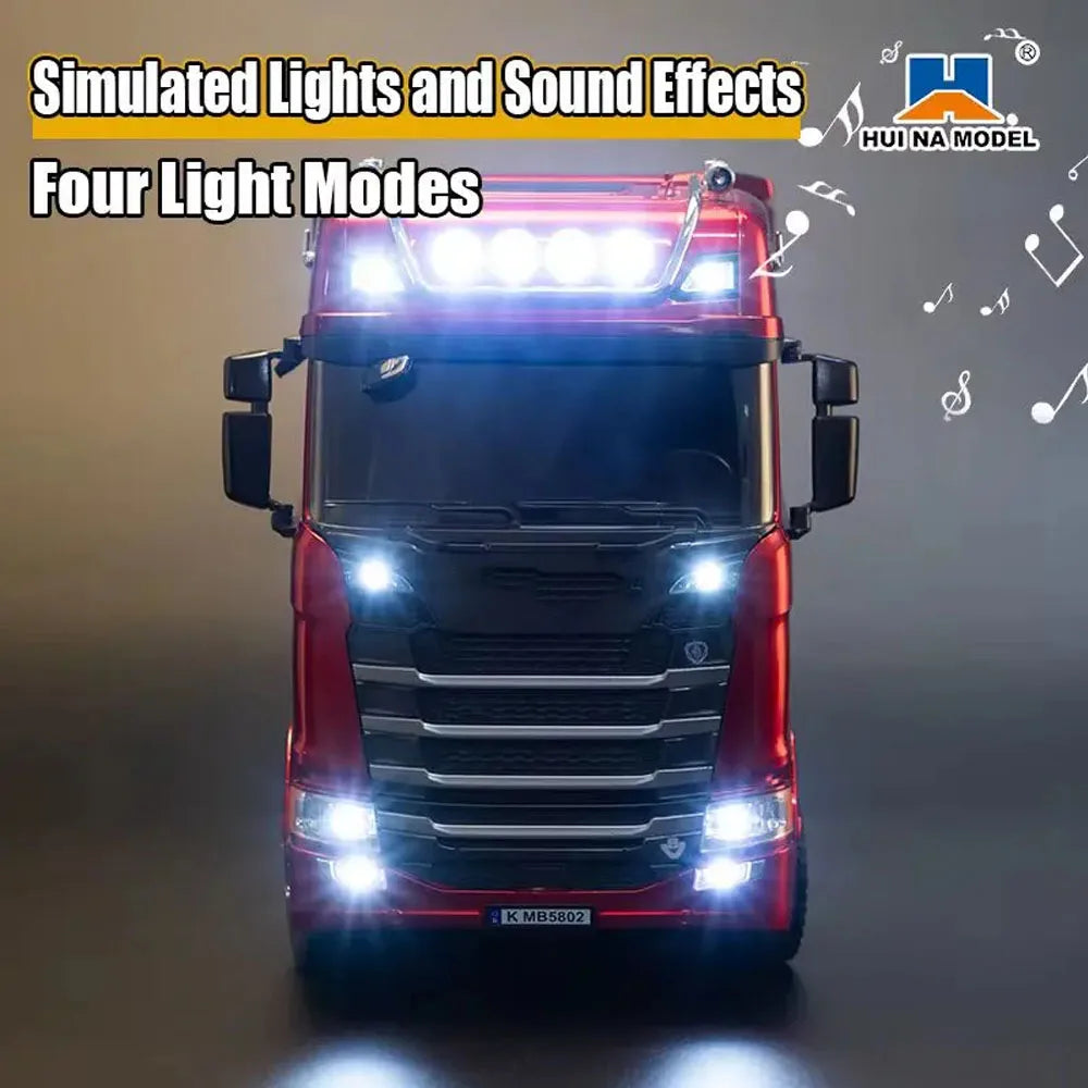 Huina 1501 770S Rc Car Tractor 19Ch Remote Control Trailer Truck 1/18 Engineering Vehicle with Light Sound Toys Christmas Gifts