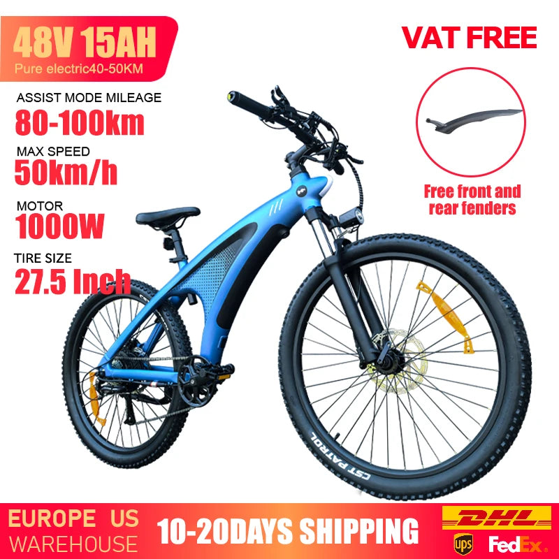 HUANCI Q5 electric bike 2000W electric bikes 27.5 Inch Electric bicycle  48V 20AH  electric e bike Mountain adults ebike fatbike