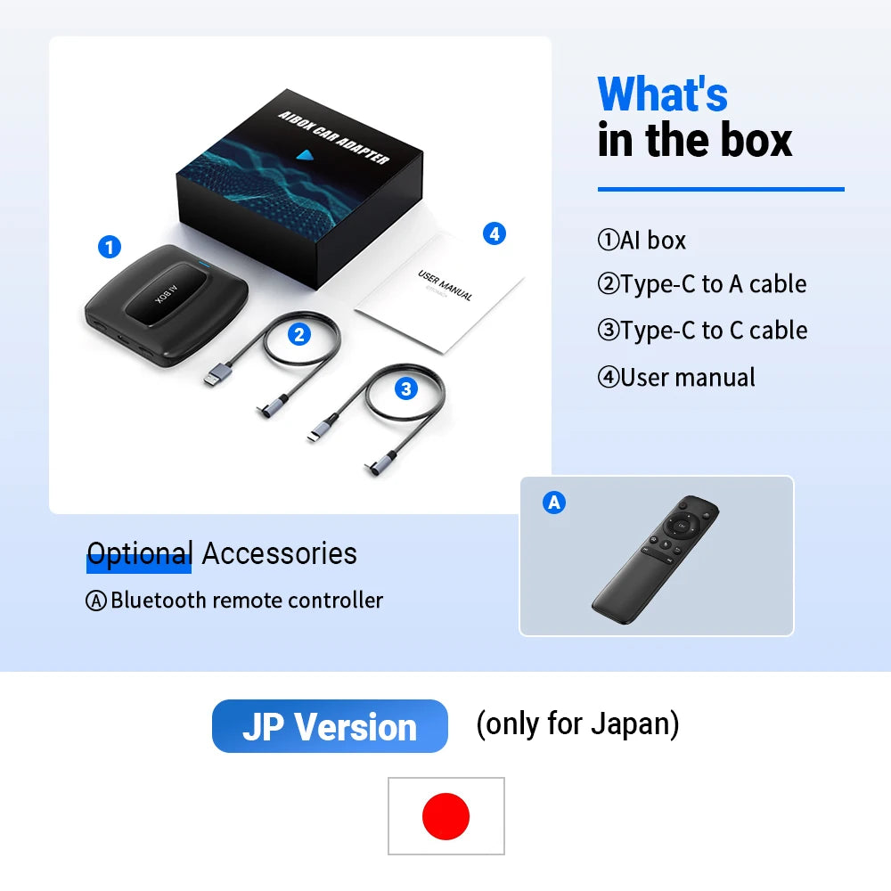 New CarPlay Ai Box for Youtube Netflix Spotify Wireless Adapter for Car Play Android Auto Navigation Music Car Accessories