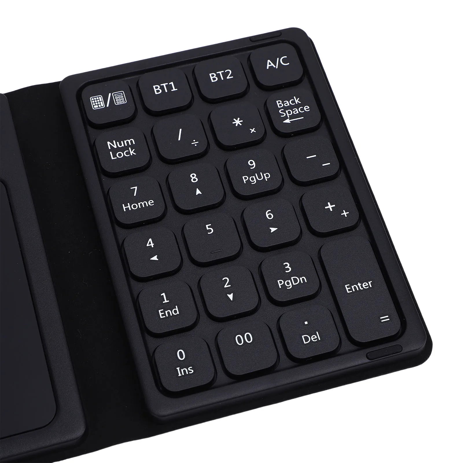 Wireless Numeric Keypad 2 Device Connectivity Bluetooth Numeric Keyboard Foldable Calculator Function for Financial Accounting