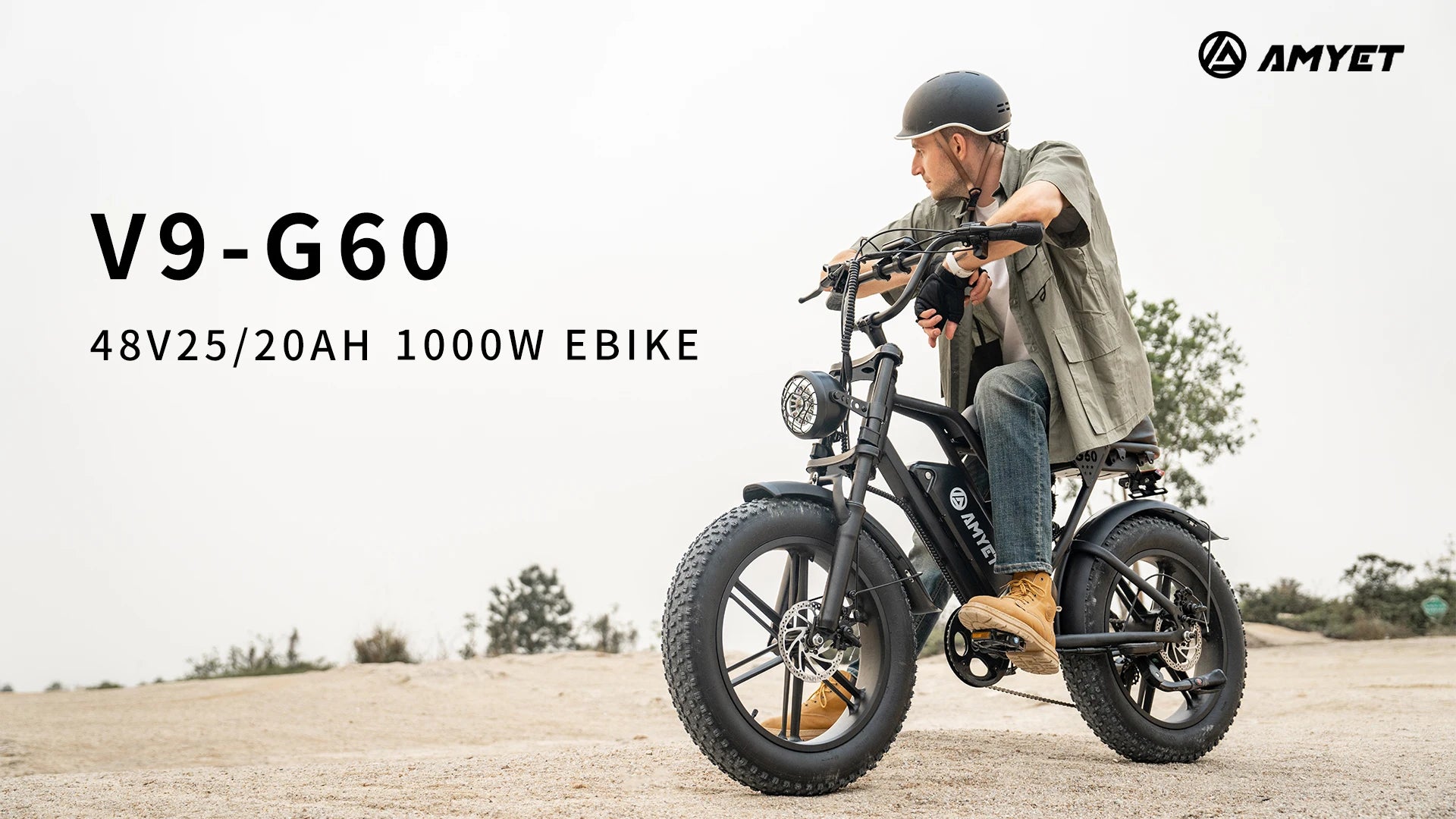 AMYET V9-G60 Adults Electric Bike 1000W Motor Bicycle 48V 20AH 20“ Tire Ebike Electric E Bikes Mountain Moped Ebikes For Men