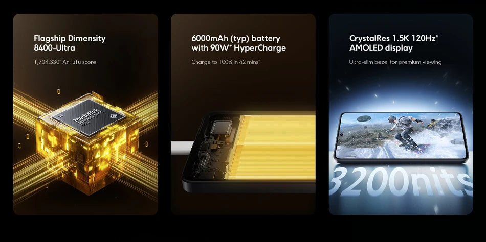 POCO X7 Pro Global Version Mobile Phone 6000mAh Battery 90W HyperCharge Dimensity 8400-Ultra 120Hz 1.5K display IP68 NFC
