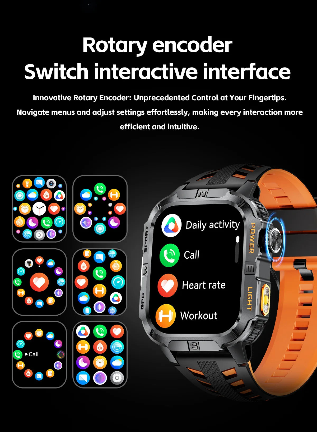 2026New GPS Outdoor Smart Watch Men Women Compass Altimeter Barometer Waterproof Bluetooth Call Sports Smartwatch 540mAh Battery