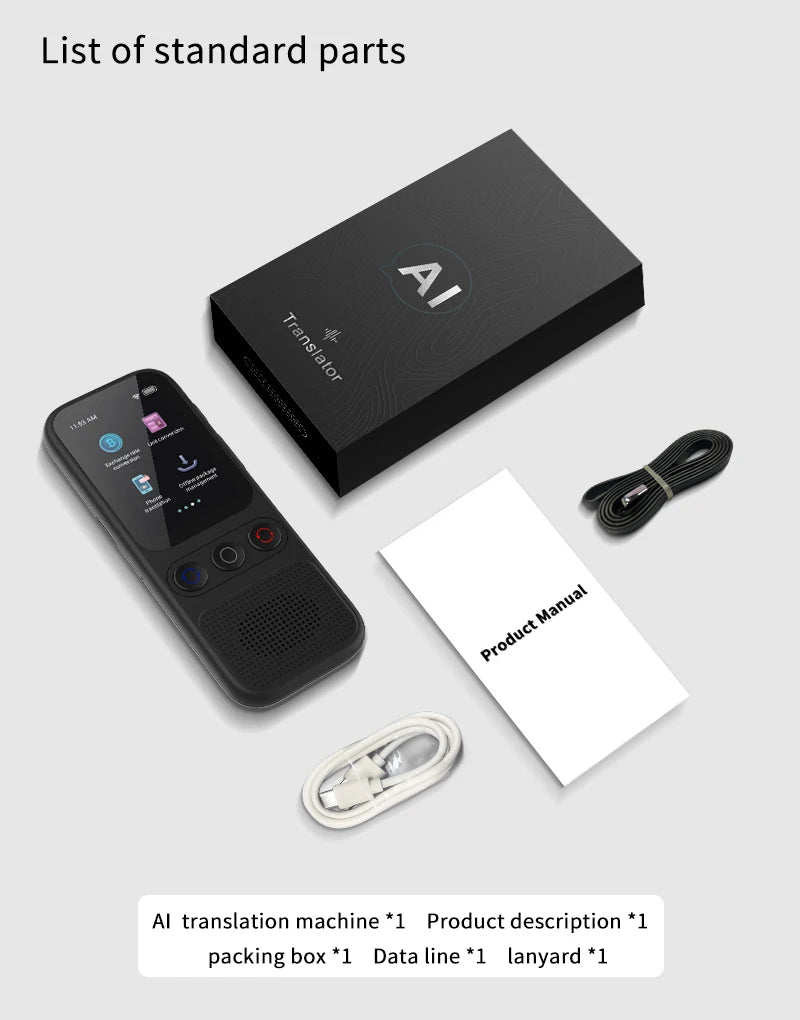 Language Translator Device Portable Translator 148 Languages Real-time Recording Translation WIFI Ai ChatGPT Translate Machine