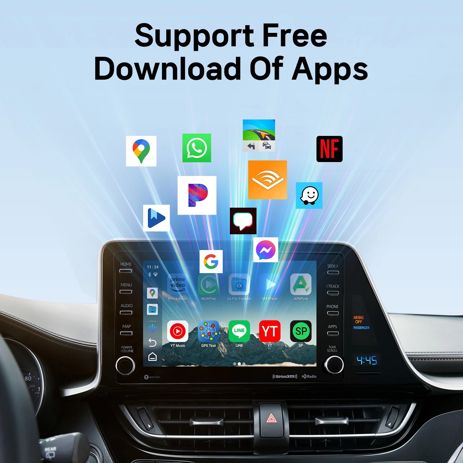 2025 CarPlay Ai Box Wireless Android Auto Car Play Adapter Smart Car TV Accessories for Net flix UtubeQualcomm Snapdragon 6125