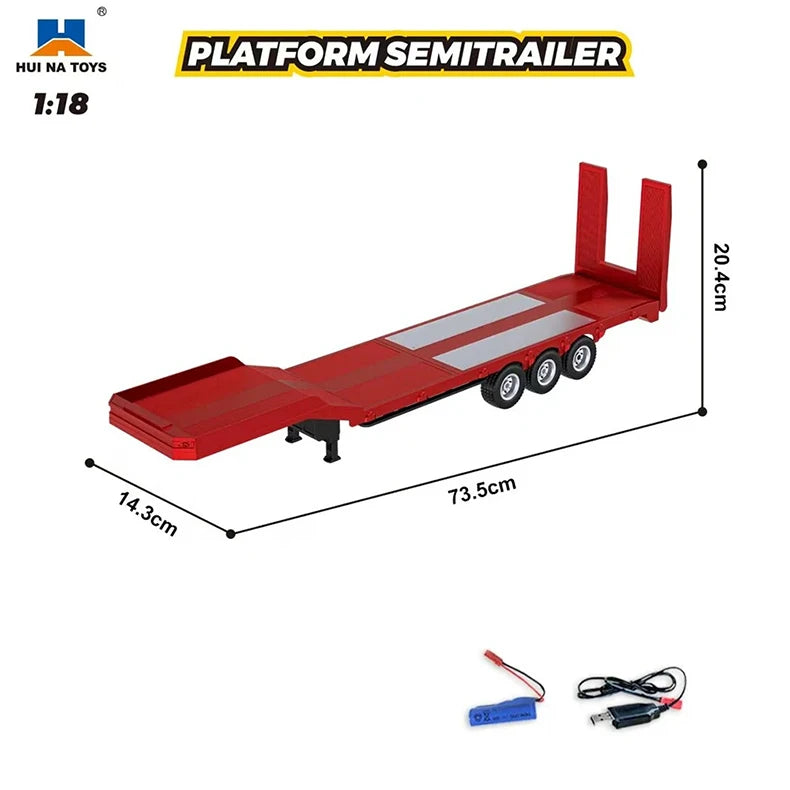 Huina 1501 770S Rc Car Tractor 19Ch Remote Control Trailer Truck 1/18 Engineering Vehicle with Light Sound Toys Christmas Gifts