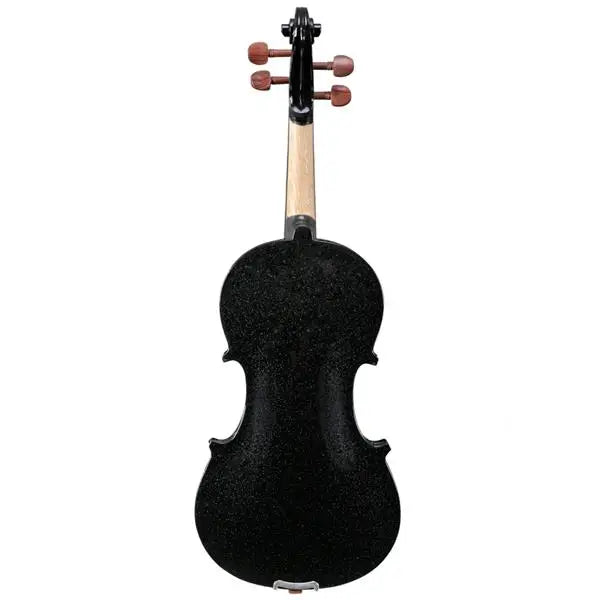 Full Size Matte Black 4/4 Spruce Panel Wooden Violin Set with Case Bow Rosin  4 Strings Shoulder Rest Turner Cleaning Cloth