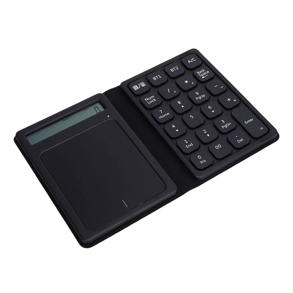 Wireless Numeric Keypad 2 Device Connectivity Bluetooth Numeric Keyboard Foldable Calculator Function for Financial Accounting