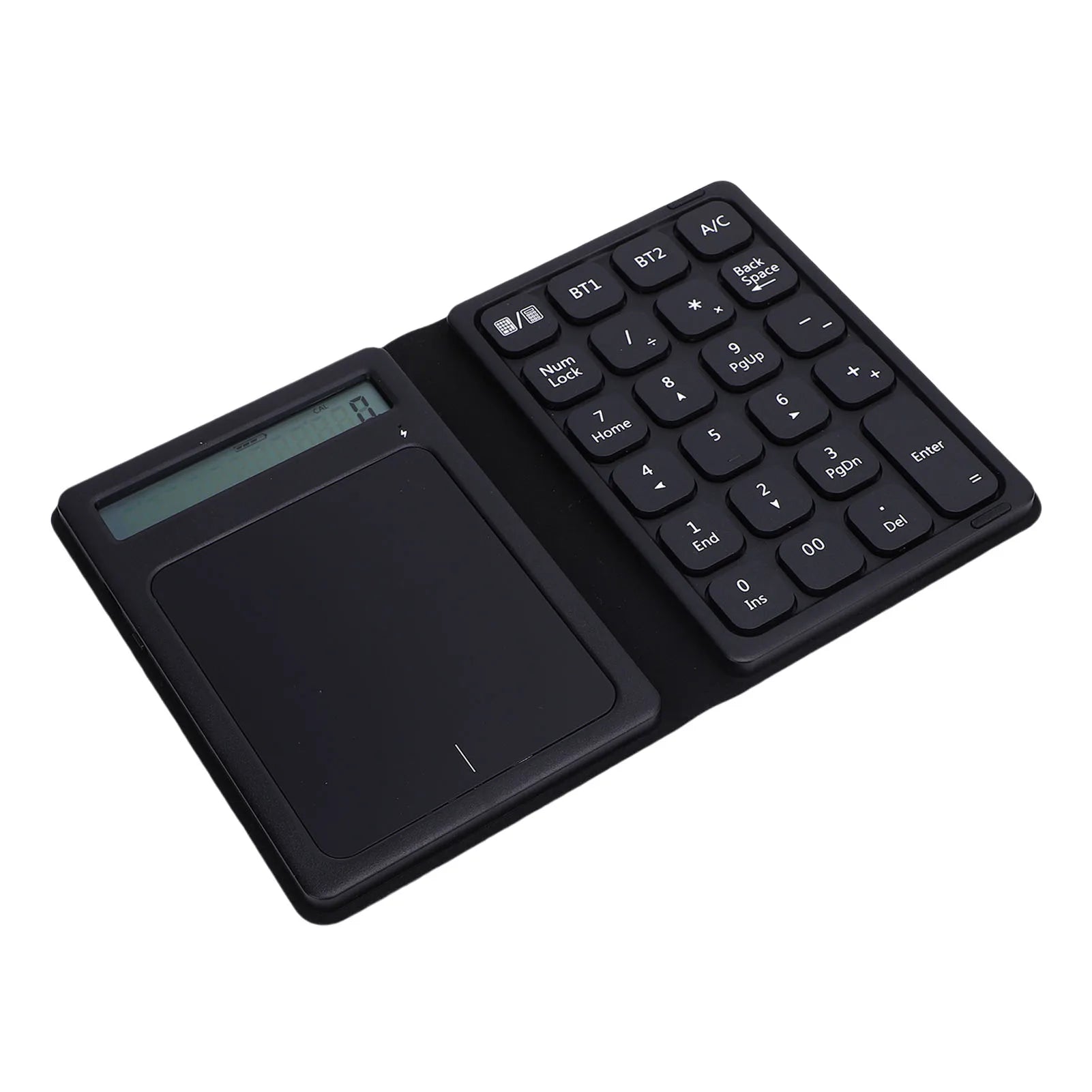 Wireless Numeric Keypad 2 Device Connectivity Bluetooth Numeric Keyboard Foldable Calculator Function for Financial Accounting