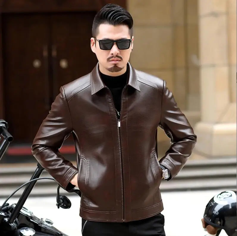 Men's Leather Jacket Man Real Leather Coat Male Leather Clothing Fashion Leather Jacket Genuine Leather Motorcycle Jacket