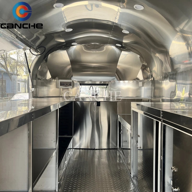 Custom Airflow Food Truck Fabrication Commercial Catering Mobile Bar Coffee Food Trailers For Sale In Europe