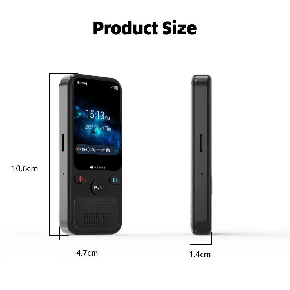 MSAI T20 160 Languages Translator with Camera Real-Time Voice Audio Photo Online Offline Translation Device Travel Assistant