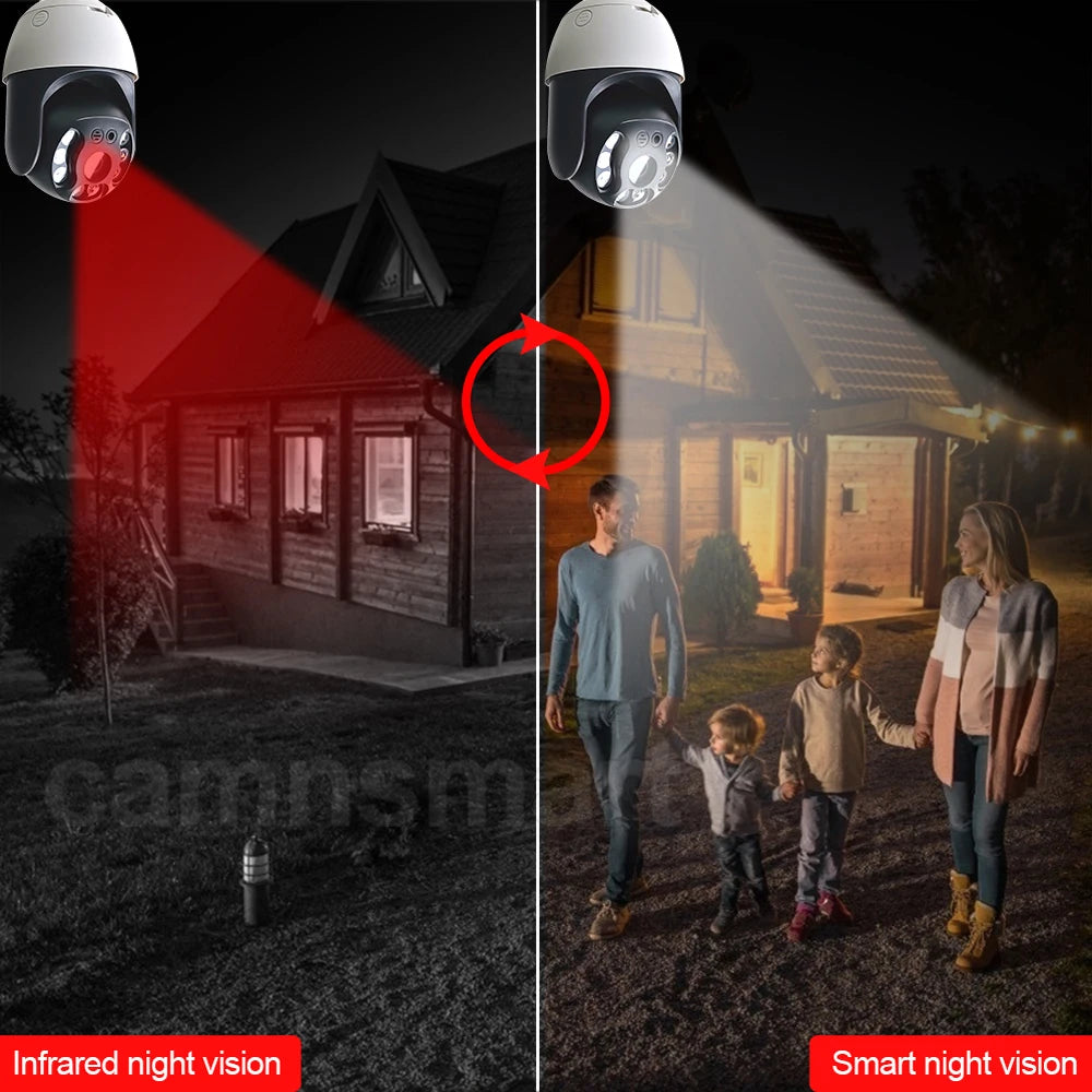 Ultra 6MP Outdoor Wireless WIFI Camera E27 Bulb Type for Smart Home Tuya APP IP66 Waterproof Auto Track Motion Detection
