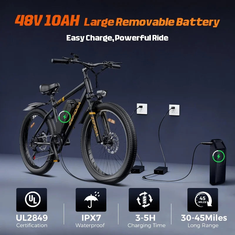 Thick Tire Electric Bike 20 26 Inch 1000w 2000w 30-50mph 30-60mile 48v Aluminum Alloy Factory Original,for Electric Bicycle