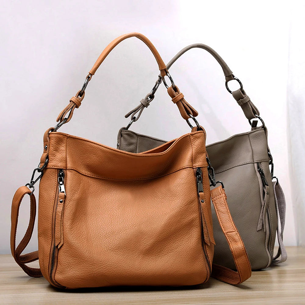 2025 Luxury Women's Handbag - Genuine Cow Leather, Large Capacity & Versatile Shoulder/Crossbody/Tote Commuting Bag