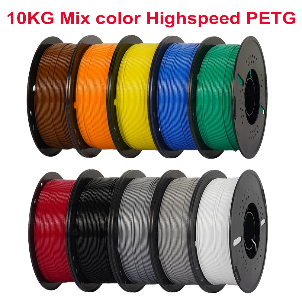 5/10KG Hyper PETG Filament, High Speed 3D Printer Filament,1kg/Spool (2.2lbs), 3D Printer Filament Good Toughness Non-Toxic