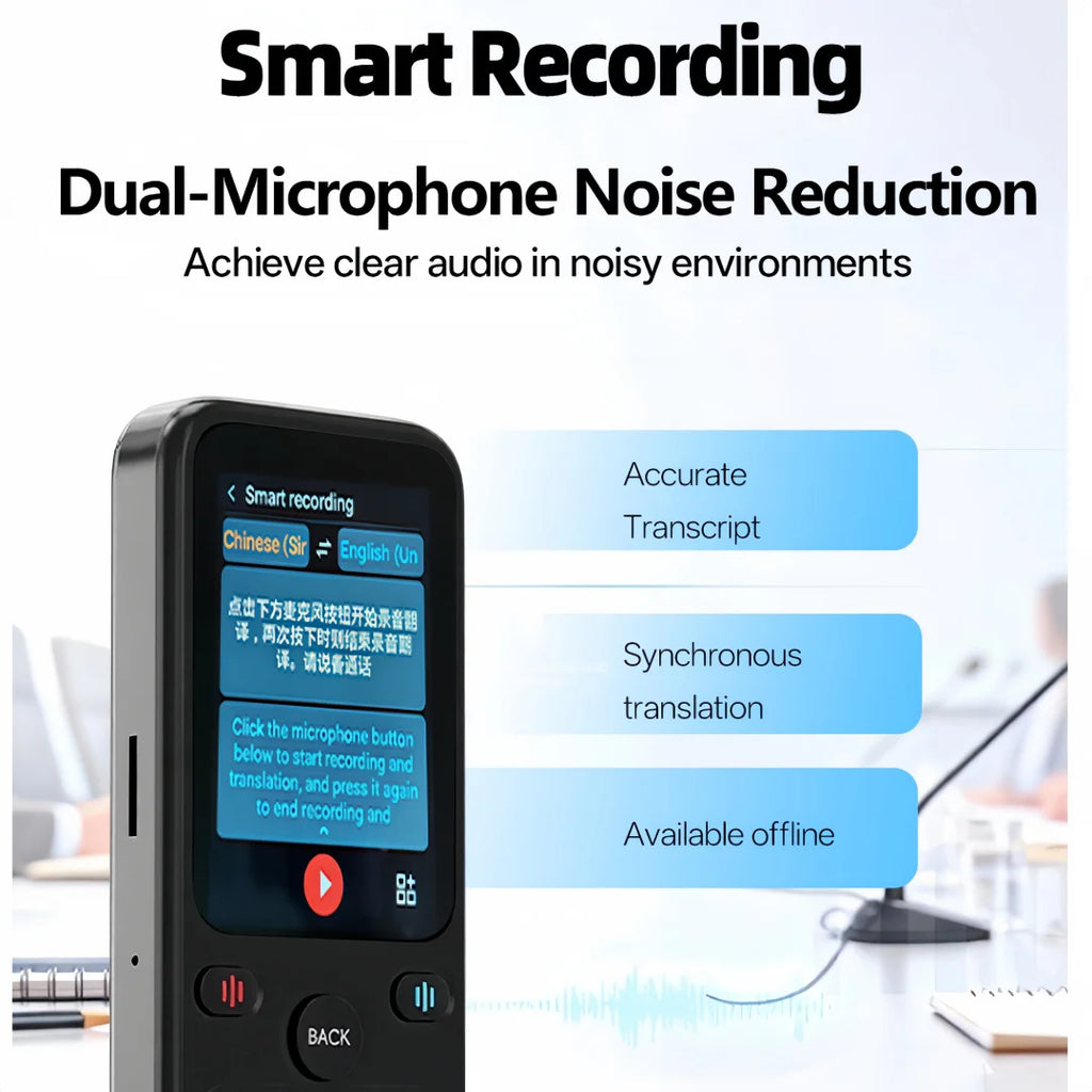 MSAI T20 160 Languages Translator with Camera Real-Time Voice Audio Photo Online Offline Translation Device Travel Assistant