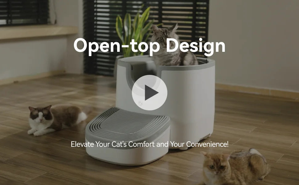 Self-Cleaning Cat Litter Box Open-Top Design with Advanced Safety Sensors Extra Large Capacity for Multi-Cat Homes Hassle-Free