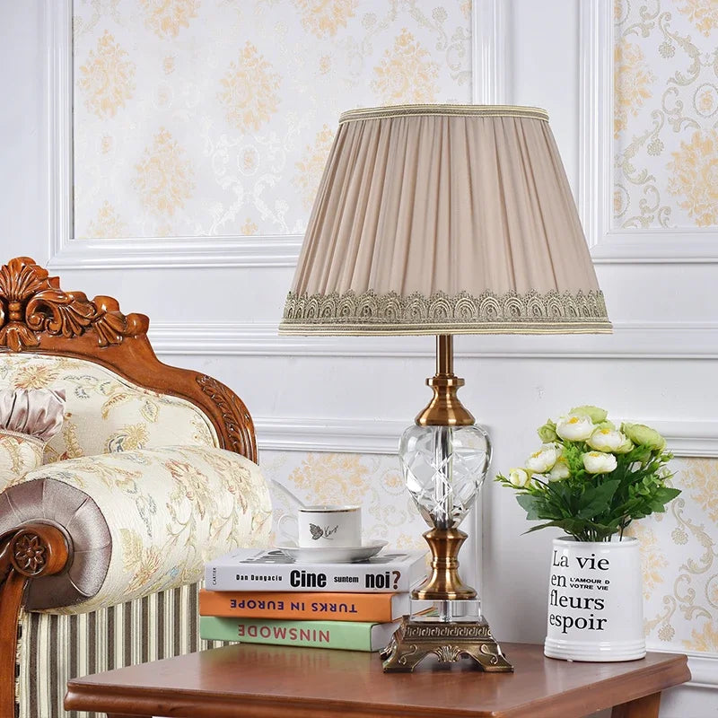 SAMAN B Crystal Floor Table Lamps Luxury  Modern Contemporary  for Foyer  Office Creative Bed Room Living Room