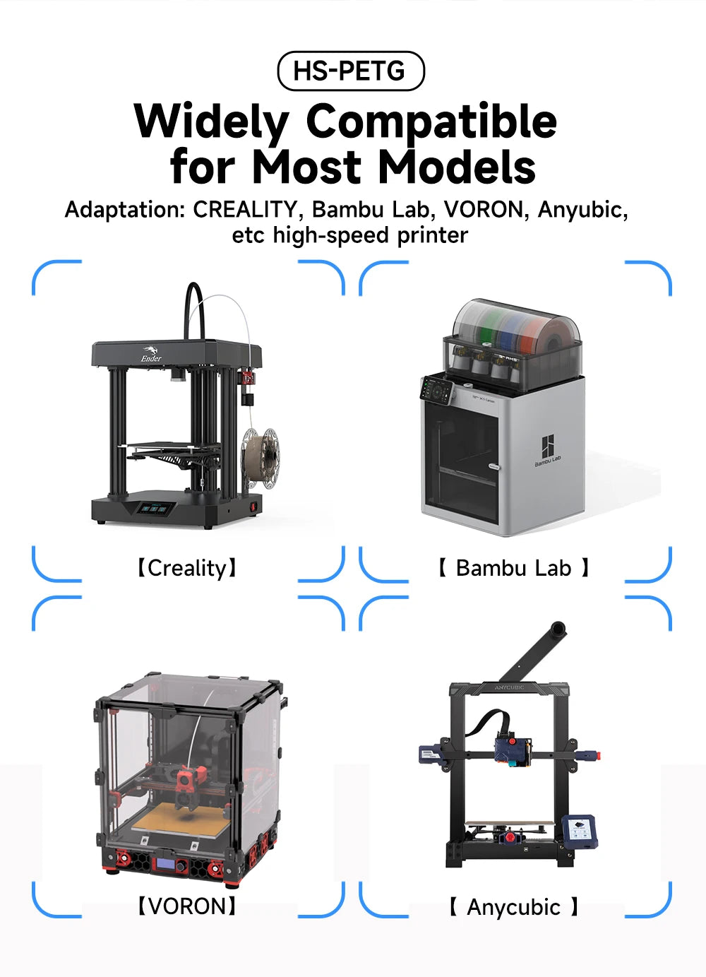 5/10KG Hyper PETG Filament, High Speed 3D Printer Filament,1kg/Spool (2.2lbs), 3D Printer Filament Good Toughness Non-Toxic