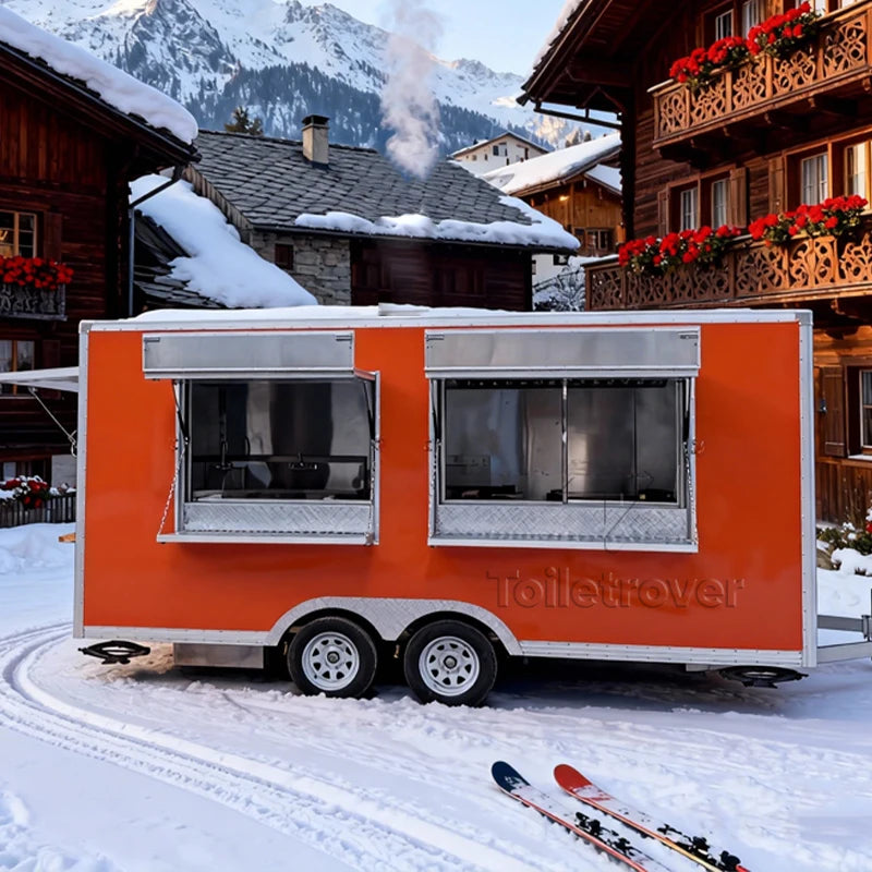 Galvanized Sheet Catering Bar Fruit Mini Size Mobile Kitchen Bar Ice Cream Customised Mobile Kiosk Hot Dog Cart Food Trailer