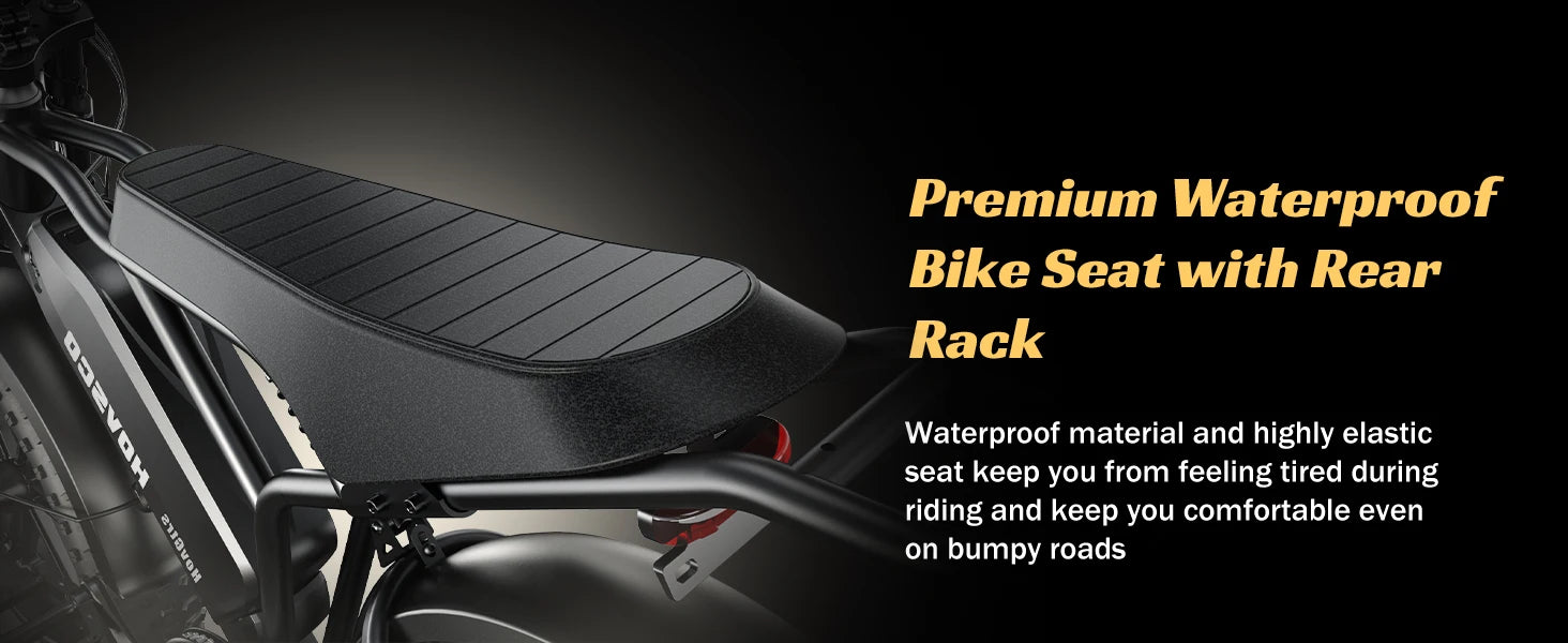 HOVSCO R003 1500W electric bike, 20" fat tires, 28MPH, 48V 15Ah battery, all-terrain, for road, sand, mountain, and snow.