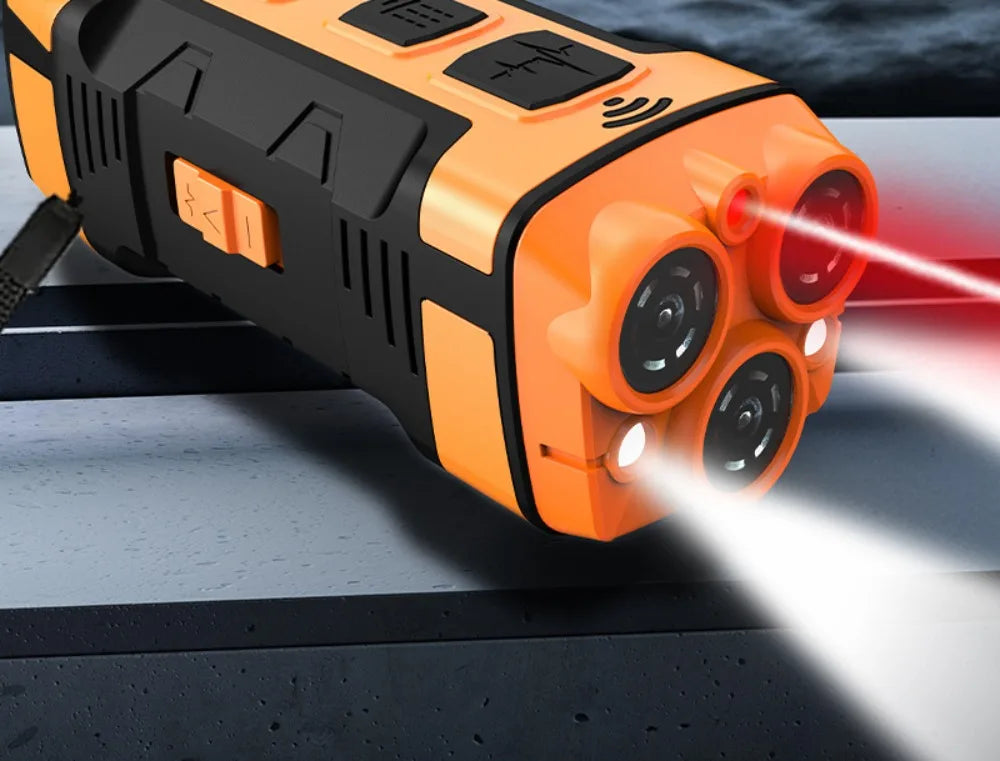 10M High Power Deterrent Ultrasonic Dog Repeller Pet Training Anti Barking with Led Flashlight Rechargeable for Dogs Accessories