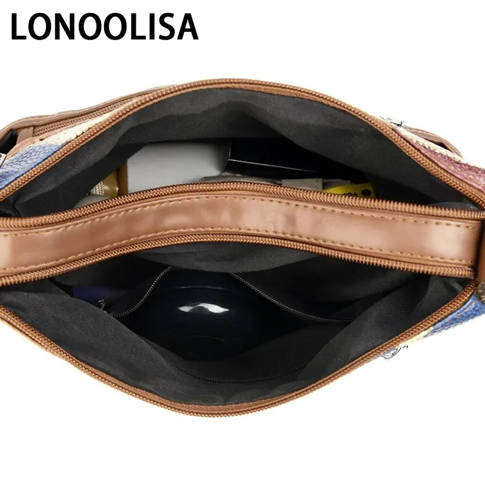 Soft Leather Purses and Handbags Casual Shoulder Crossbody Bags for Women 2024 Vintage Multi-pocket Ladies Messenger Bags Design