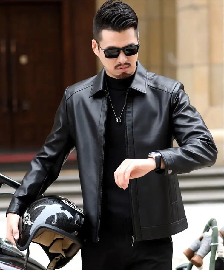 Men's Leather Jacket Man Real Leather Coat Male Leather Clothing Fashion Leather Jacket Genuine Leather Motorcycle Jacket