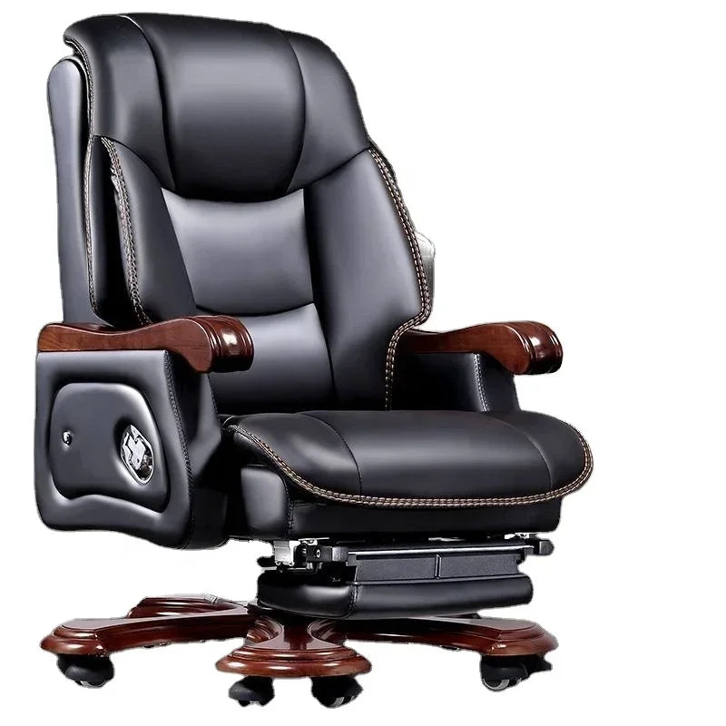 #i Chinese Boss Chair Business leather CEO Office chair with massage pedal, lie down,ergonomics