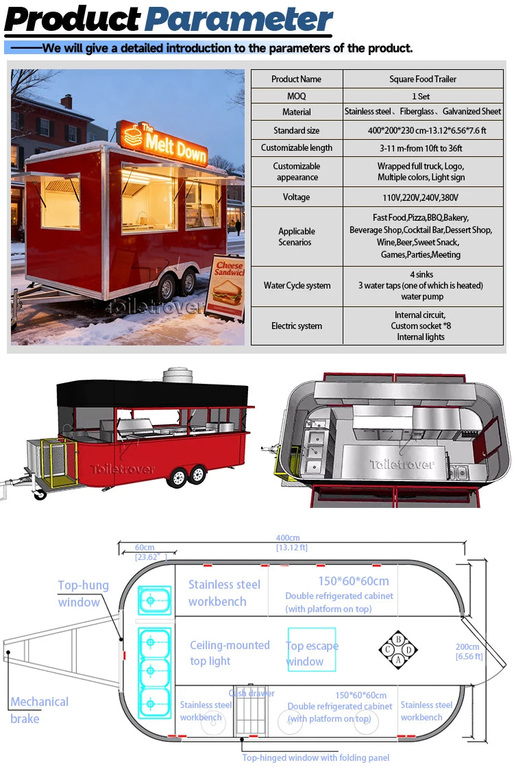 Customize Vintage Horse Trailer Mobile Coffee Ice Cream Mobile Coffee Trailer Shop Mobile Bar Beer Mobile Food Trailer