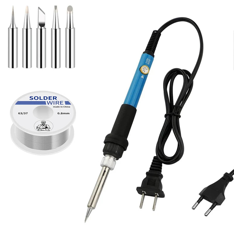 Adjustable Temperature Electric Soldering Iron 110V/220V 60W Solder Iron Tin Professional Tin Welder Electric Tin Welder Heat Pe