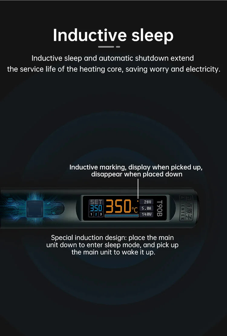 ALIENTEK T90 Smart Soldering Iron PD 140W Adjustable Temperature DC 28V 80-450℃ Welding Solder Station Kit C245 C210 T65 Tools