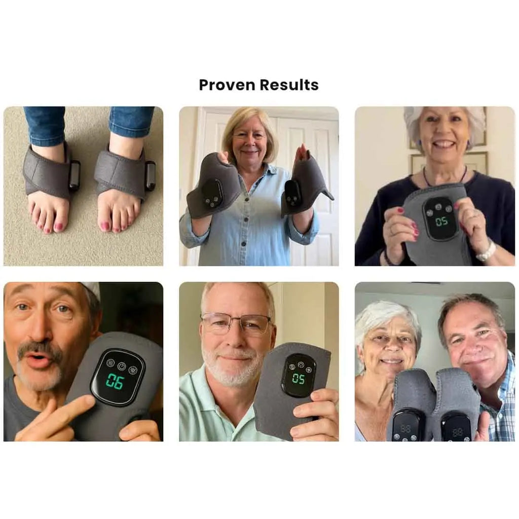 Emeka 3-in-1 Electric Ankle Massager 5 Level Heating Vibration for Eliminate Foot Pain Swelling &Poor Circulation Brace Massager