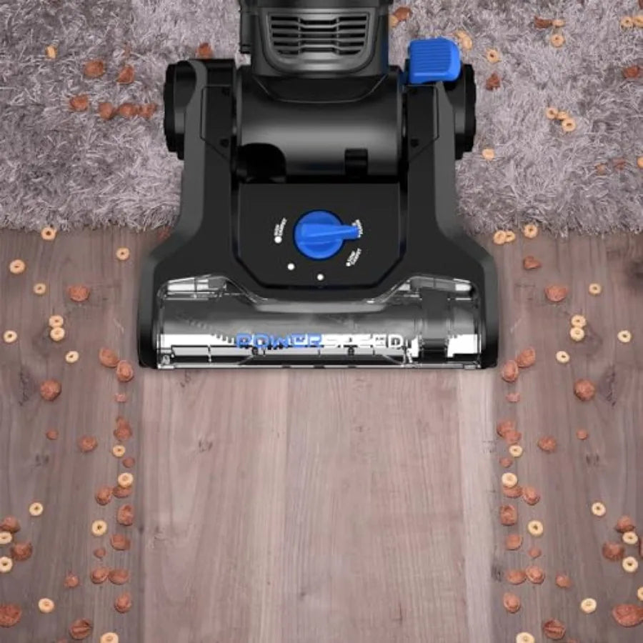 PowerSpeed Lightweight Upright Vacuum Cleaner for Carpet and Hard Floor, Blue Pet Hair Removal, Nylon ABS, Blue 2.6L Bagless Du