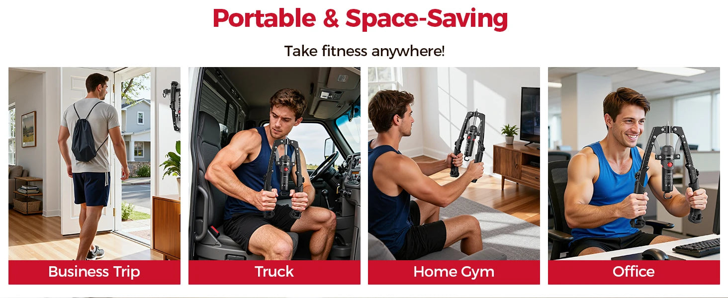 FLYBIRD 3-in-1 Twister Arm Trainer with Ab Roller Wheel, Adjustable 22-440lbs Hydraulic Power Chest, Shoulders, Forearm, Triceps