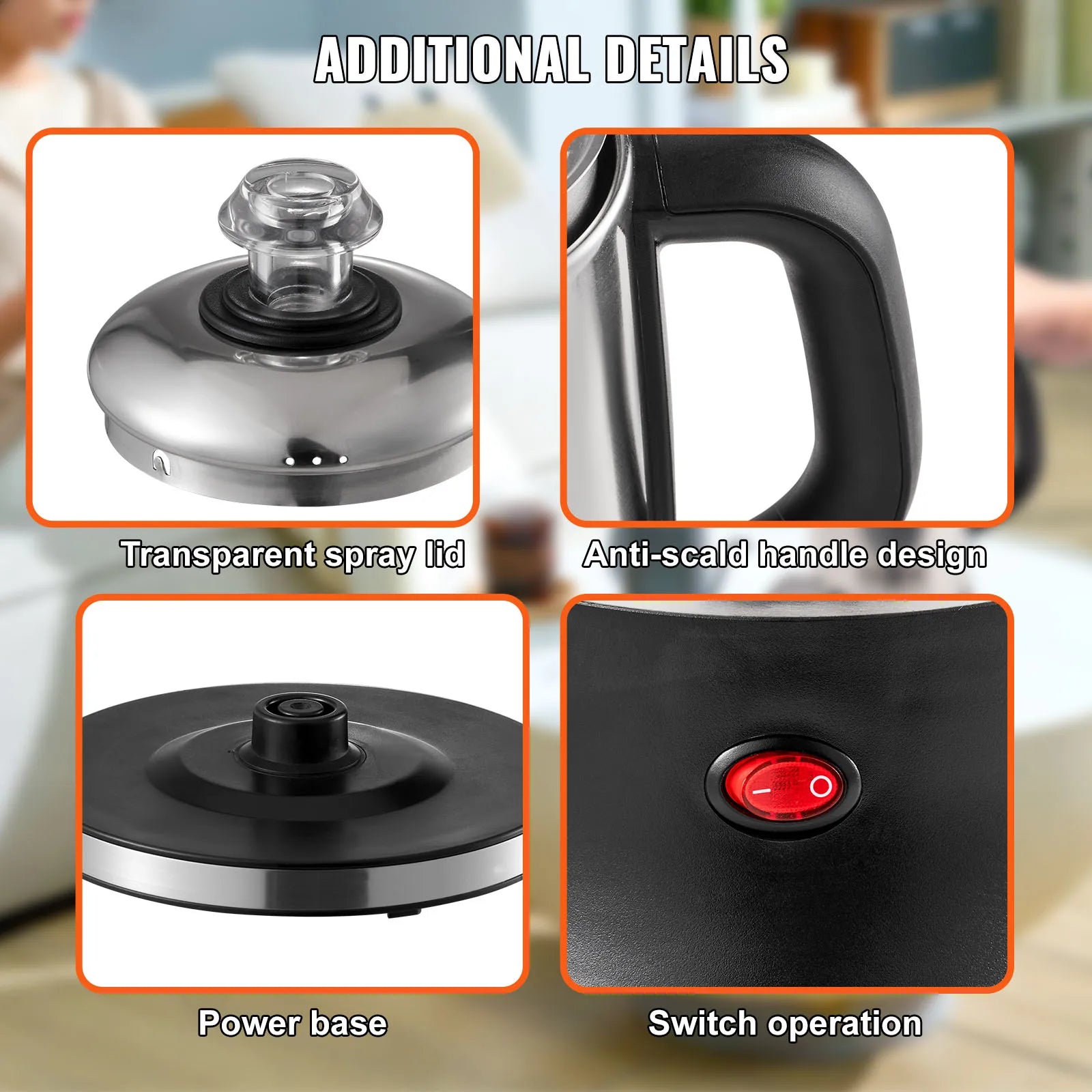 SucceBuy 12-Cup Electric Percolator Coffee Pot 304 Stainless Steel Coffee Percolator with Keep Warm Function