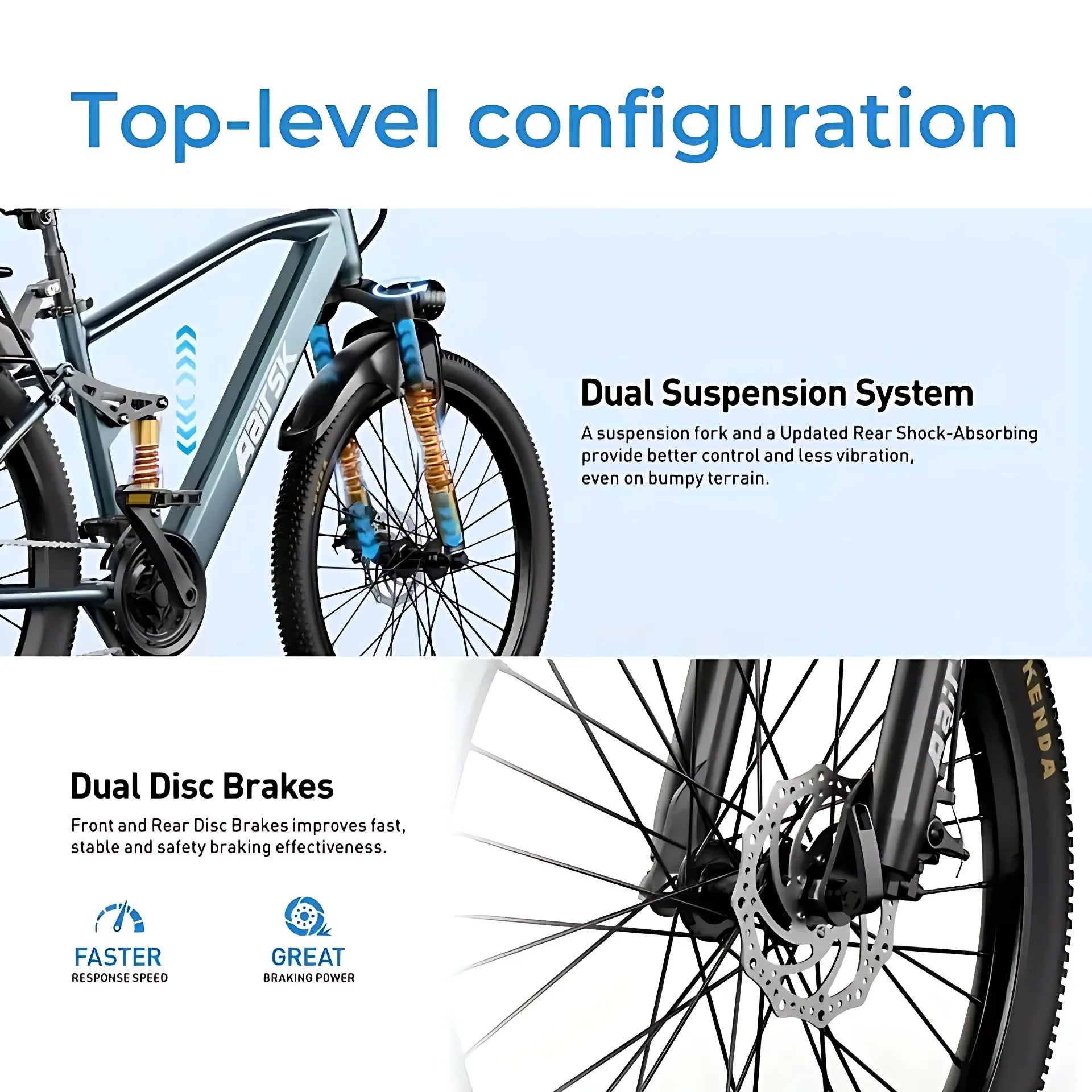 26'' Electric Bike for Adults,750W Peak Motor Mountain Ebike,25MPH Up to 40Miles,7-Speed,Shock Absorbers,Commuter E-Bike