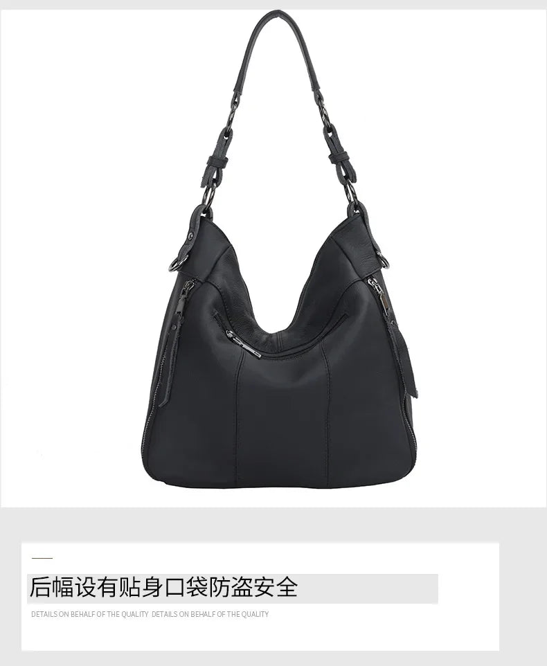 2025 Luxury Women's Handbag - Genuine Cow Leather, Large Capacity & Versatile Shoulder/Crossbody/Tote Commuting Bag